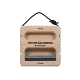 Stone Hanger Beech portable hangboard – front view with granite edge and rope