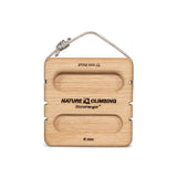 Stone Hanger Granite portable hangboard – back view showing the wood edges